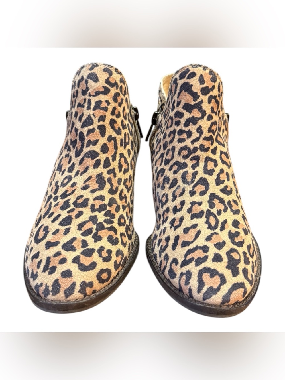 Lucky Brand Fhuna Leopard Print Suede Ankle Booties Women’s Size 7.5 - Picture 4 of 8